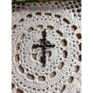 Pewter Cross With Attached Bail No Chain